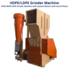 Shredder And Shredder, HDPE Grinding Machine with Blower